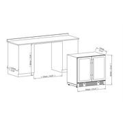 900mm Wide Under Bench Dual Zone Beverage Fridge gallery detail image