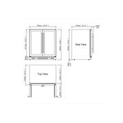 750mm Wide Under bench Low-E Glass Door Wine and Beer gallery detail image