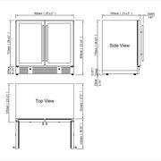 900mm Wide Under Bench Low-E Glass Door Wine and Beer gallery detail image