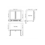 900mm Wide Under Bench Low-E Glass Door Wine and Beer gallery detail image