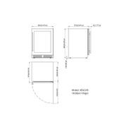 1200mm Wide Under Bench Wine Fridge and Bar - 3 Zones gallery detail image