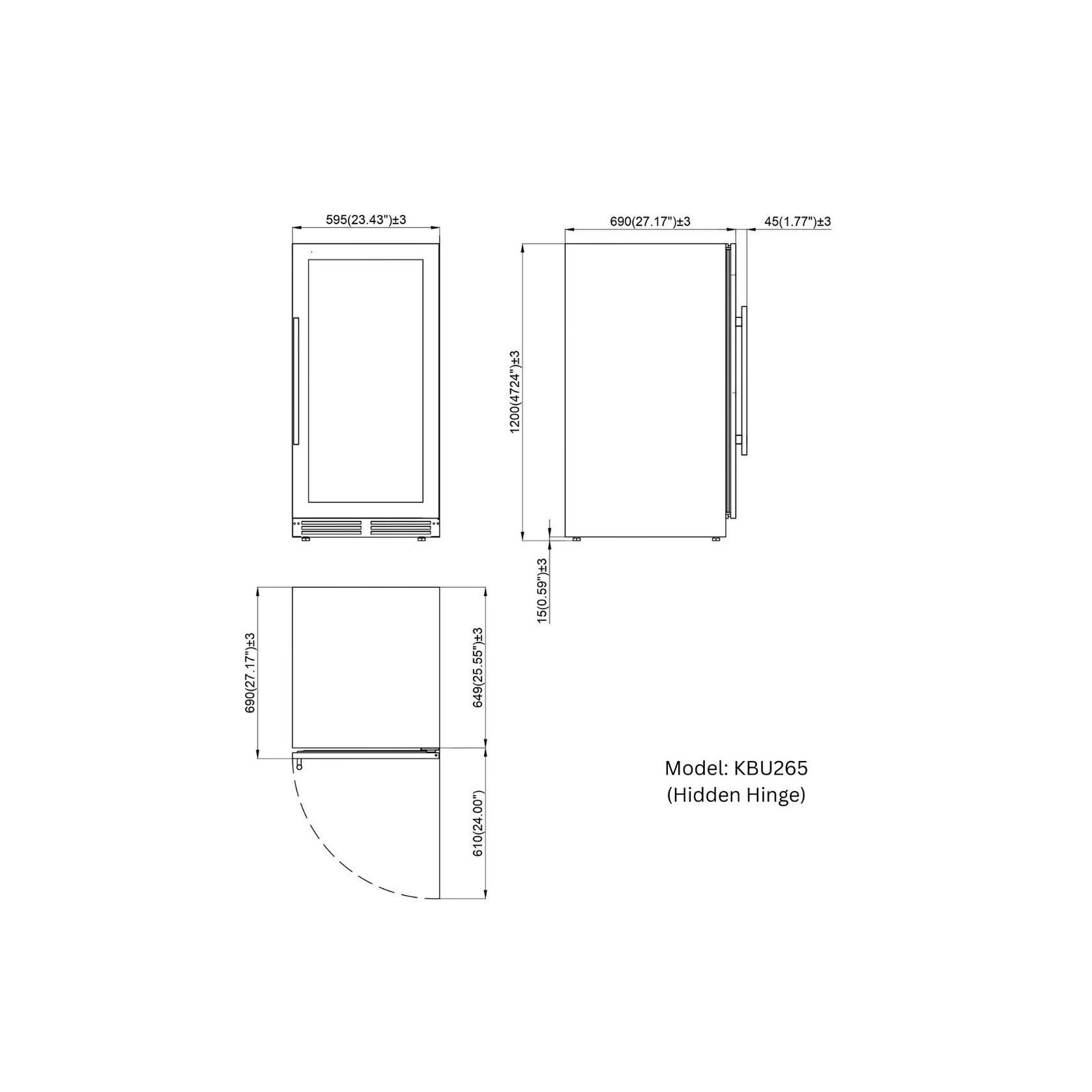 265 Litre Upright LOW-E Glass Door Bar Fridge gallery detail image