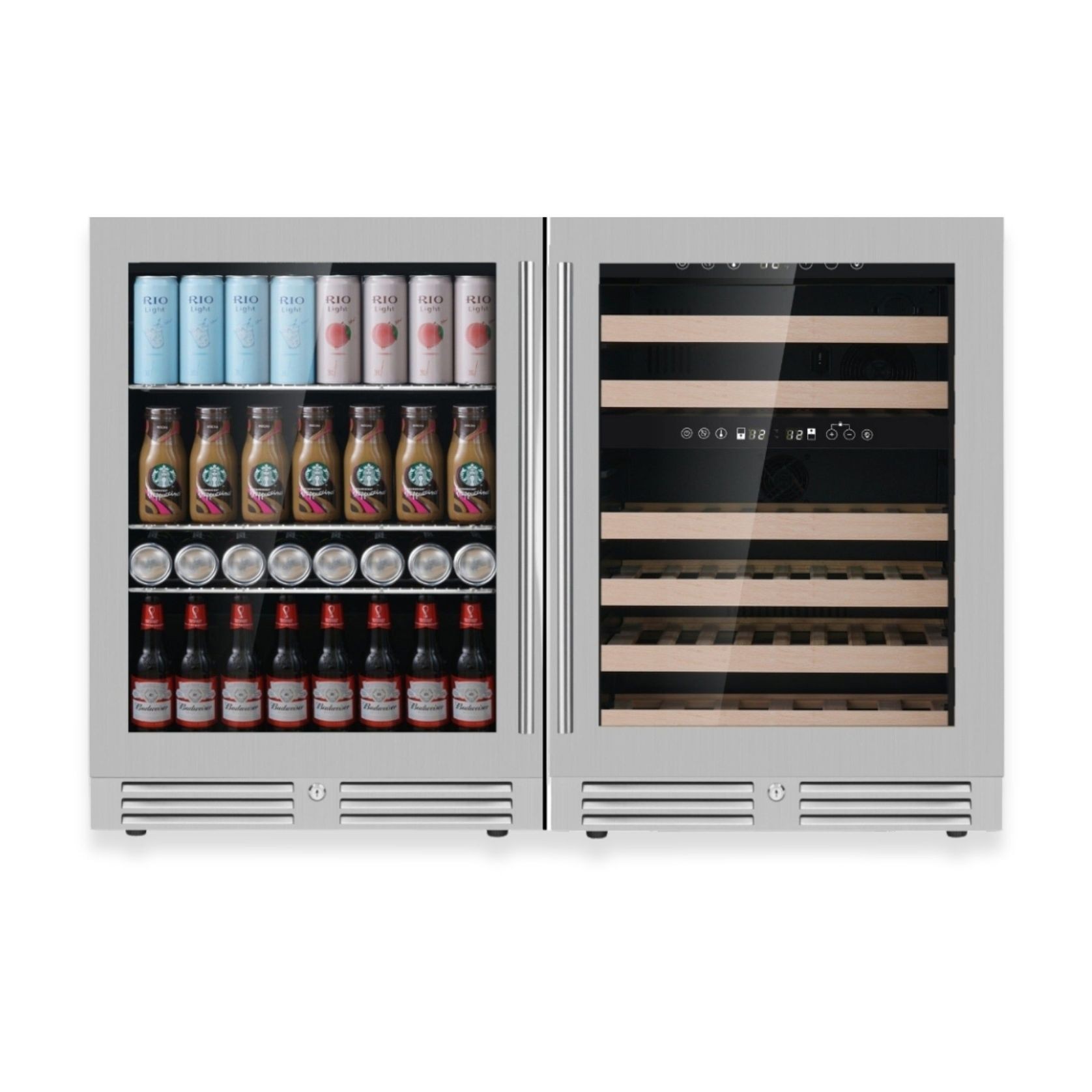 1200mm Wide Under Bench Wine Fridge and Bar - 3 Zones gallery detail image