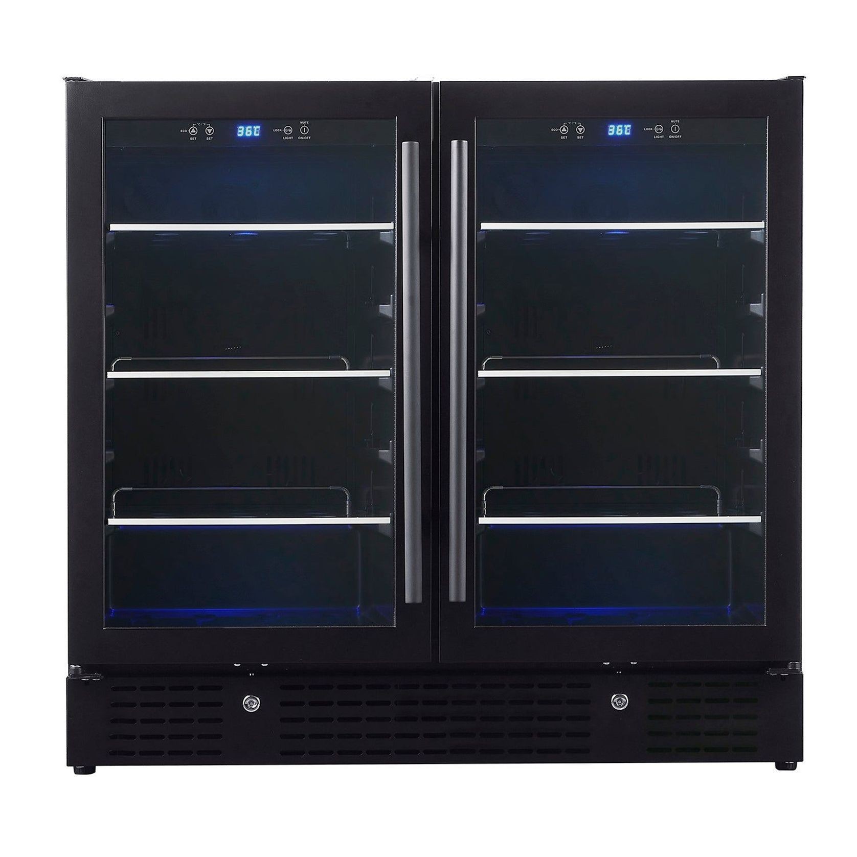 900mm Wide Under Bench Dual Zone Beverage Fridge gallery detail image