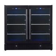 900mm Wide Under Bench Dual Zone Beverage Fridge gallery detail image