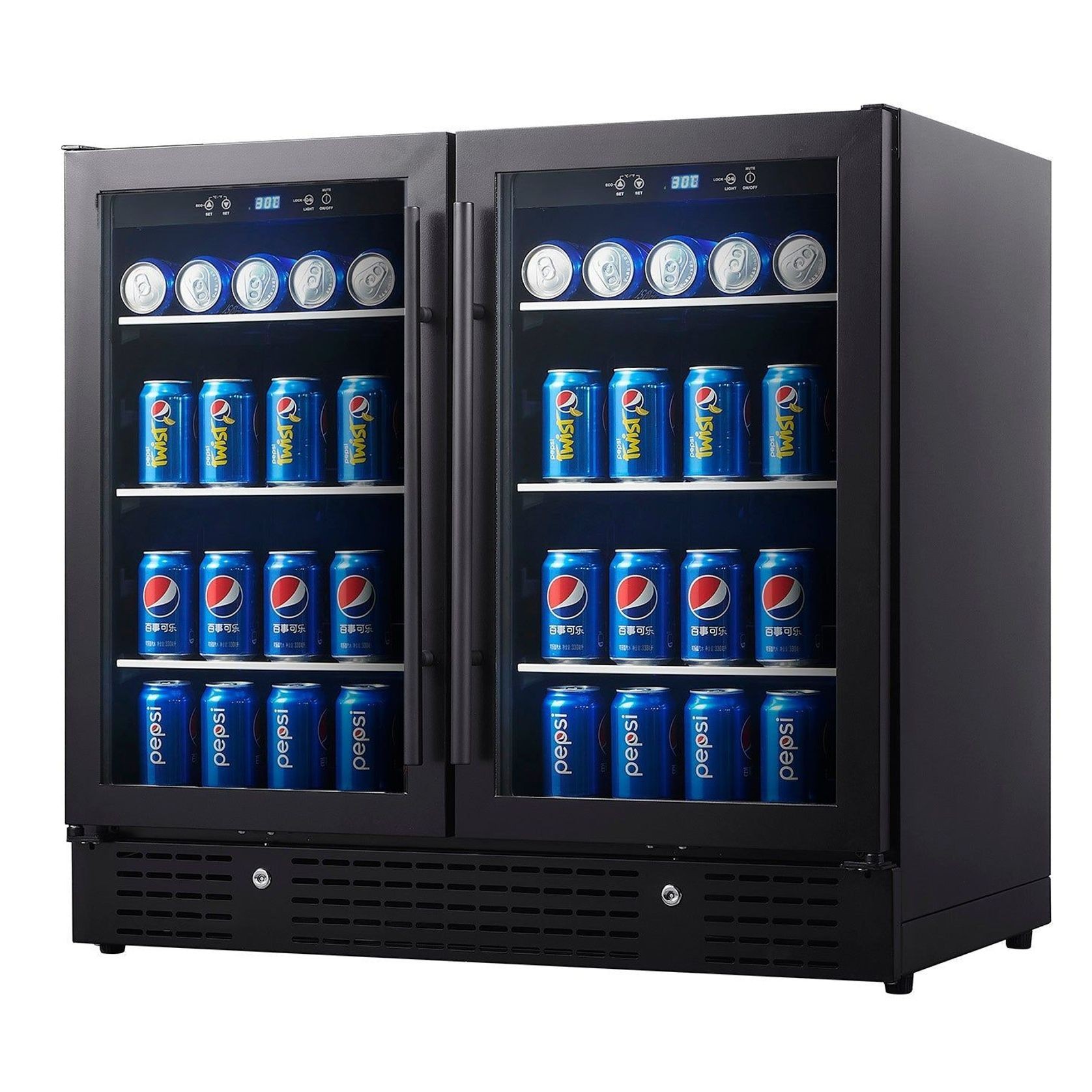 900mm Wide Under Bench Dual Zone Beverage Fridge gallery detail image