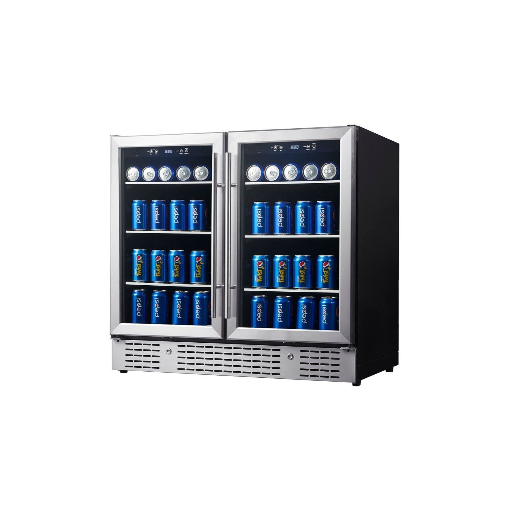900mm Wide Under Bench Dual Zone Beverage Fridge gallery detail image