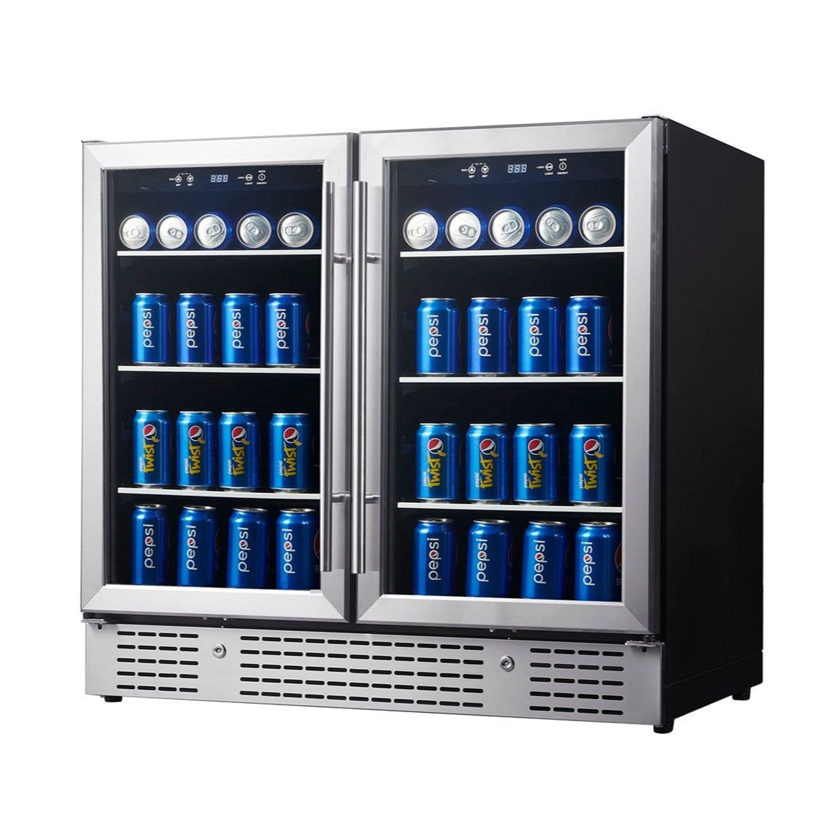 900mm Wide Under Bench Dual Zone Beverage Fridge gallery detail image