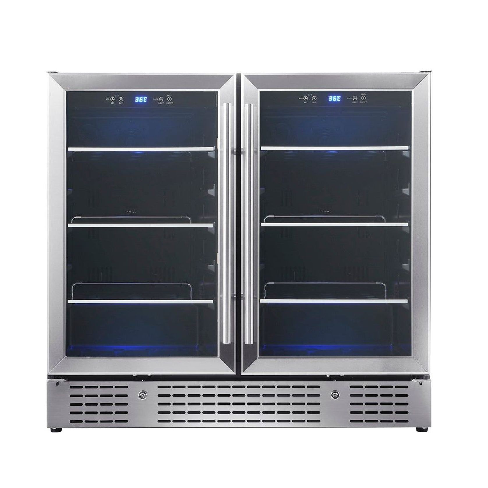 900mm Wide Under Bench Dual Zone Beverage Fridge gallery detail image