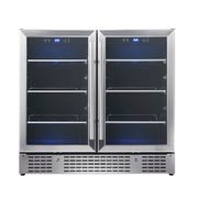 900mm Wide Under Bench Dual Zone Beverage Fridge gallery detail image