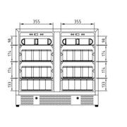 900mm Wide Under Bench Dual Zone Beverage Fridge gallery detail image