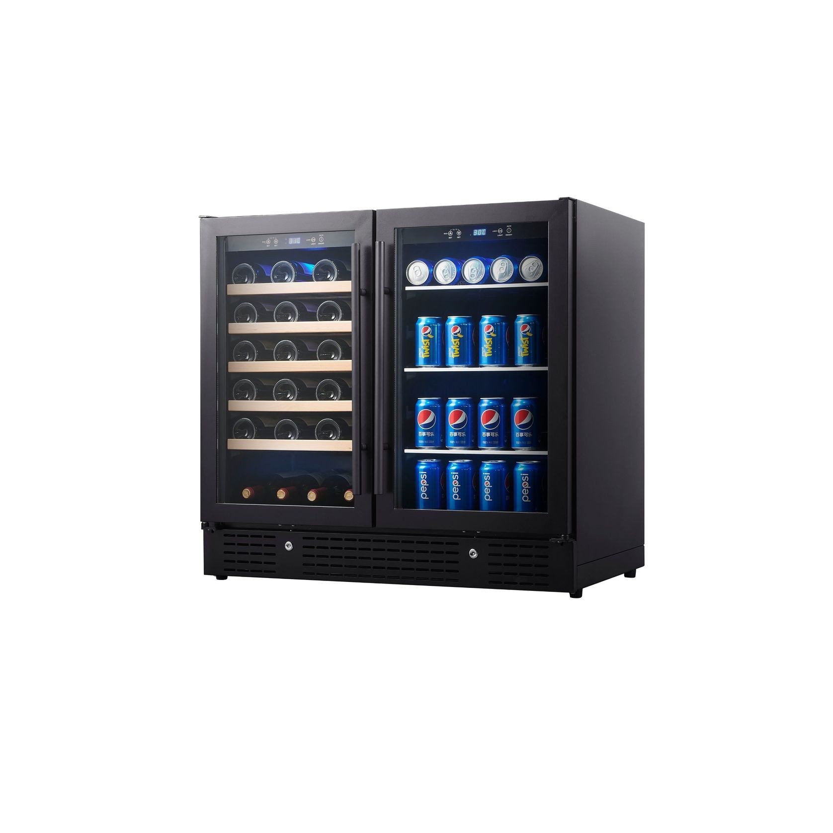 900mm Wide Under Bench Low-E Glass Door Wine and Beer gallery detail image