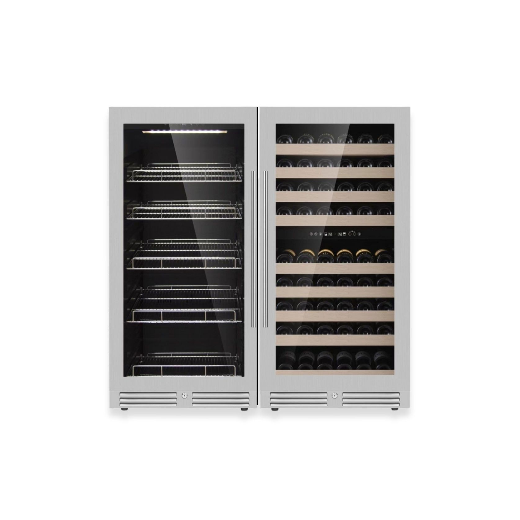 1200mm High Upright Wine and Beverage Fridge - 3 Zones gallery detail image