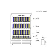 1200mm Wide Under Bench Wine Fridge and Bar - 3 Zones gallery detail image