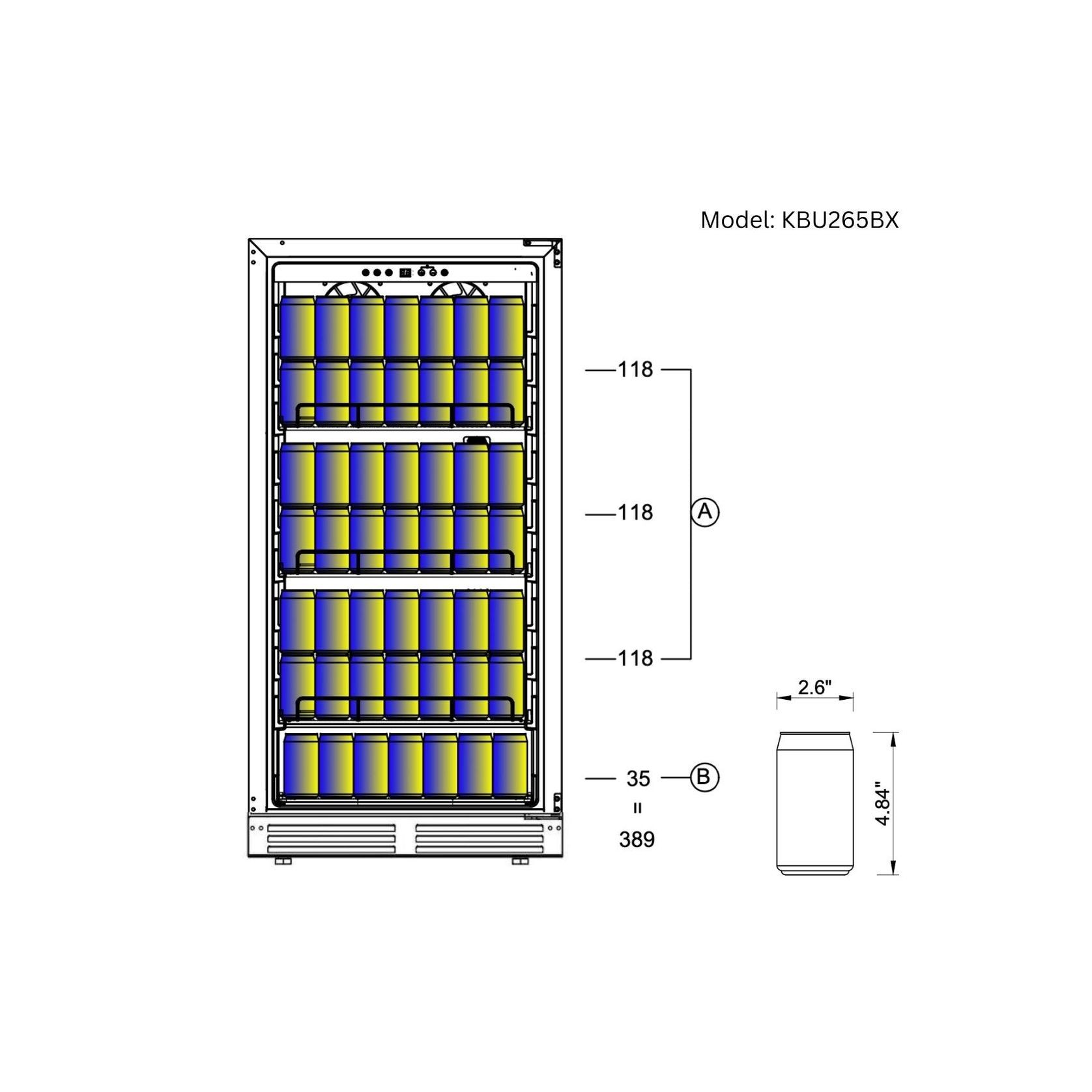 265 Litre Upright LOW-E Glass Door Bar Fridge gallery detail image