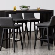 Viaduct Outdoor Bar Table in Matte Black gallery detail image