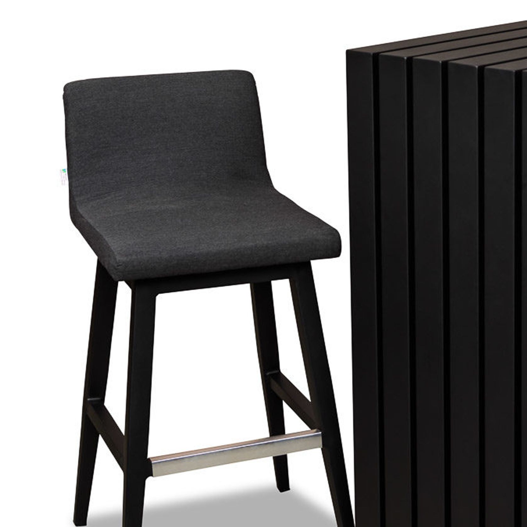 Viaduct Outdoor Bar Table in Matte Black gallery detail image