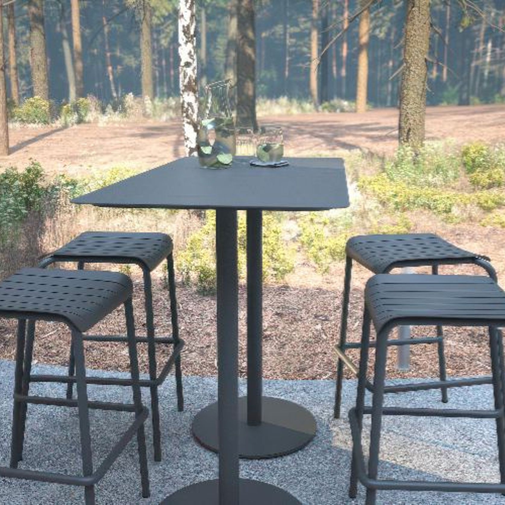 Roku Outdoor Rectangle High Bar Table gallery detail image