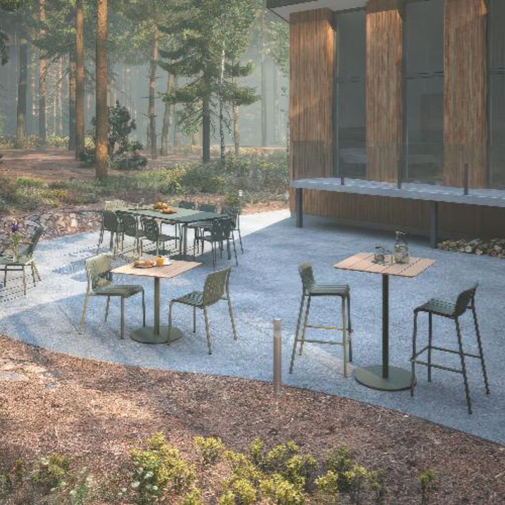 Roku Outdoor High Bar Teak Table gallery detail image
