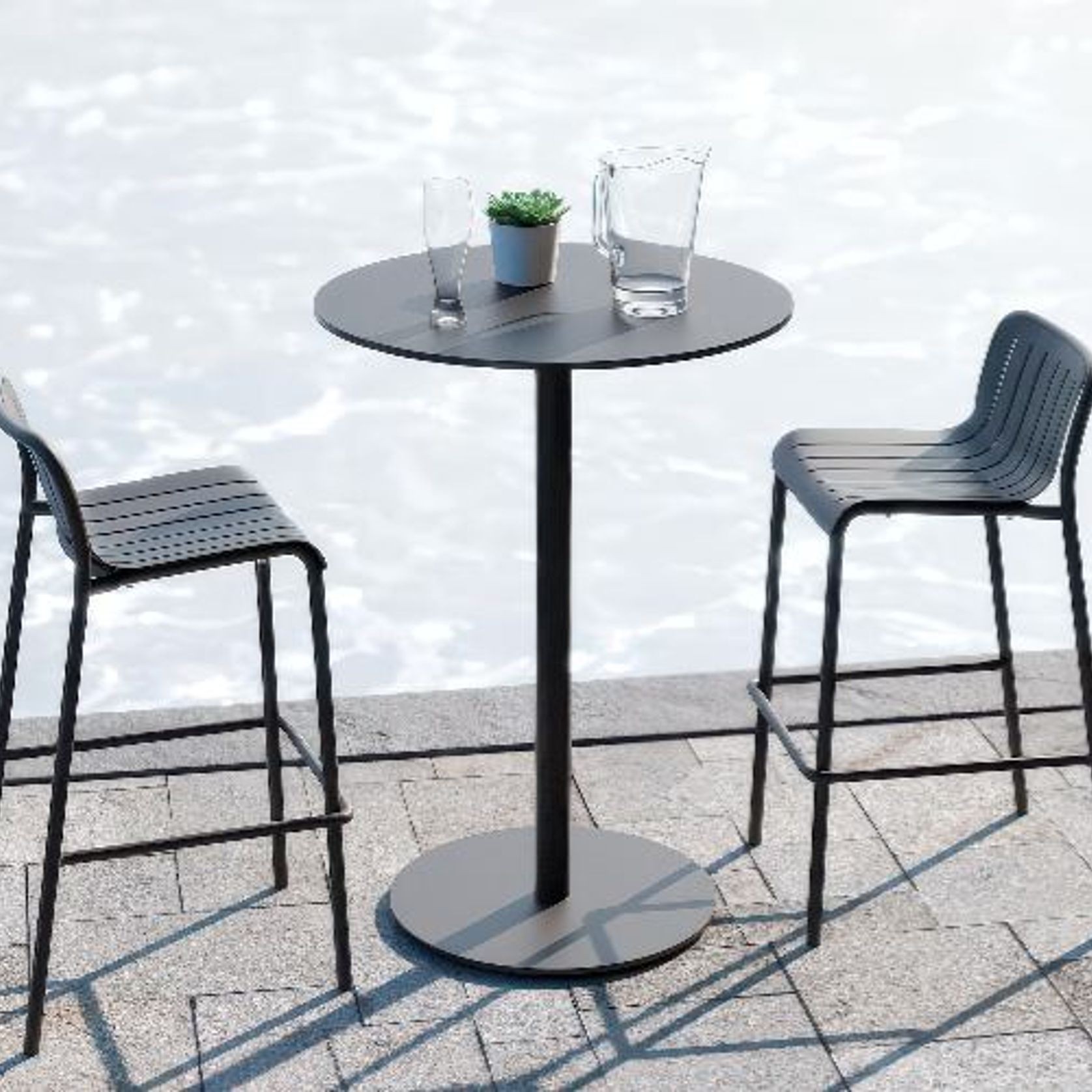 Roku Solara Compact Laminate High Bar Table gallery detail image