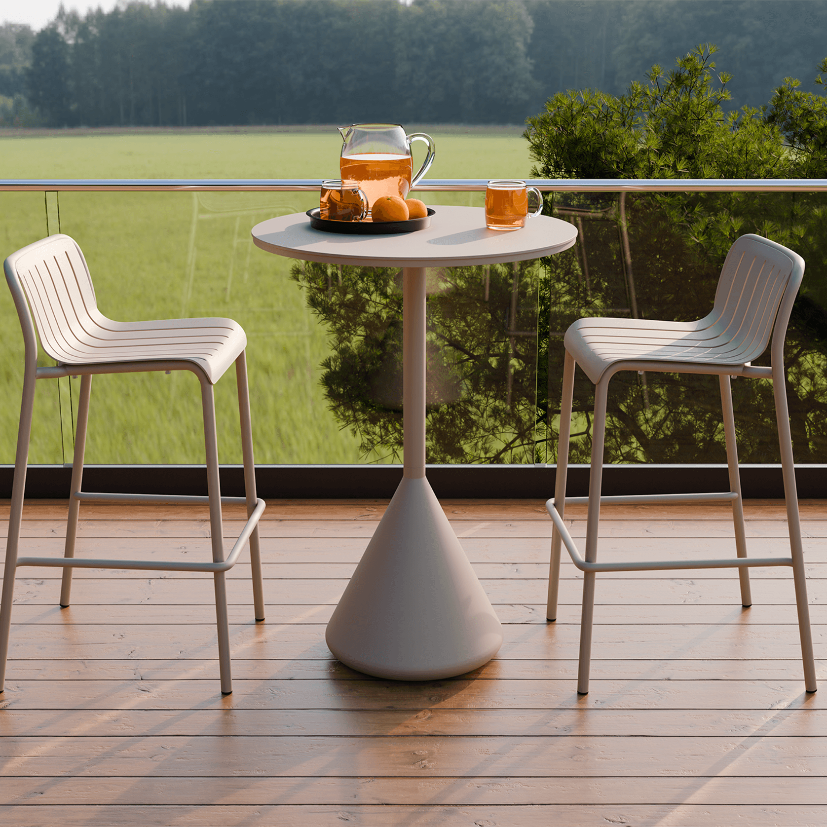 Kora High Bar Table Aluminium - Outdoor gallery detail image