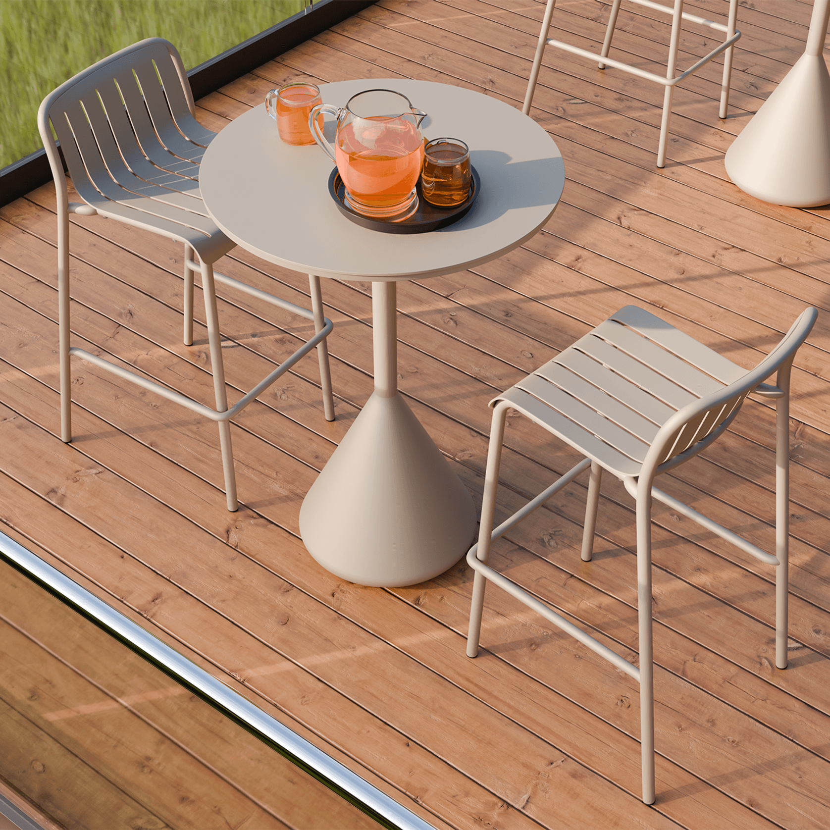 Kora High Bar Table Aluminium - Outdoor gallery detail image