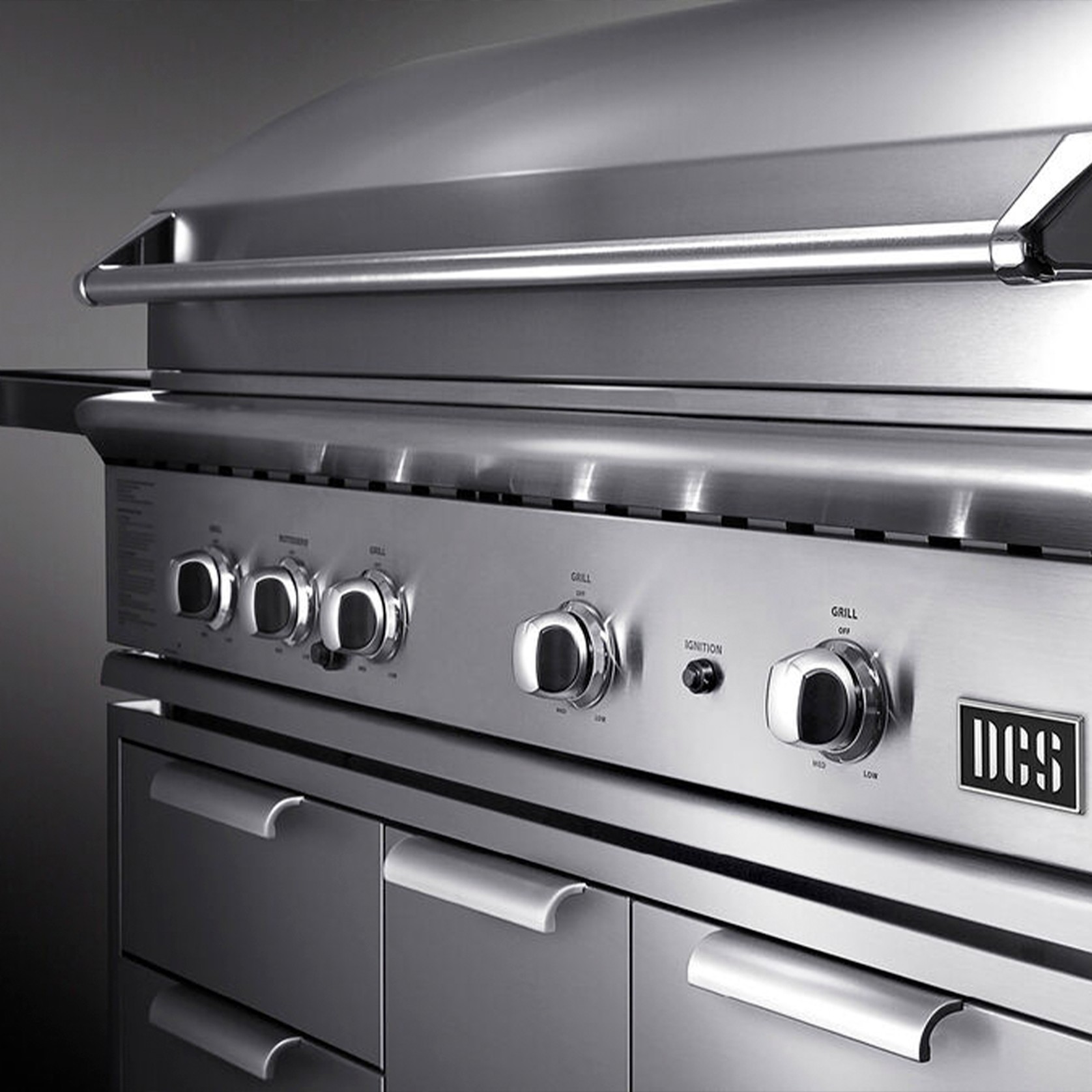 F&P DCS Grill, 48", Rotisserie, Side Burners gallery detail image