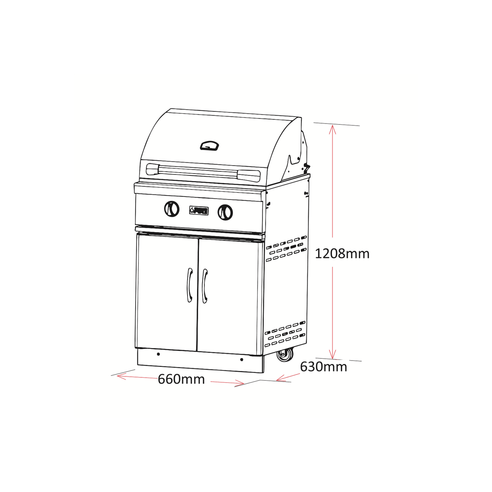 Grandfire Classic 26" Built In BBQ gallery detail image