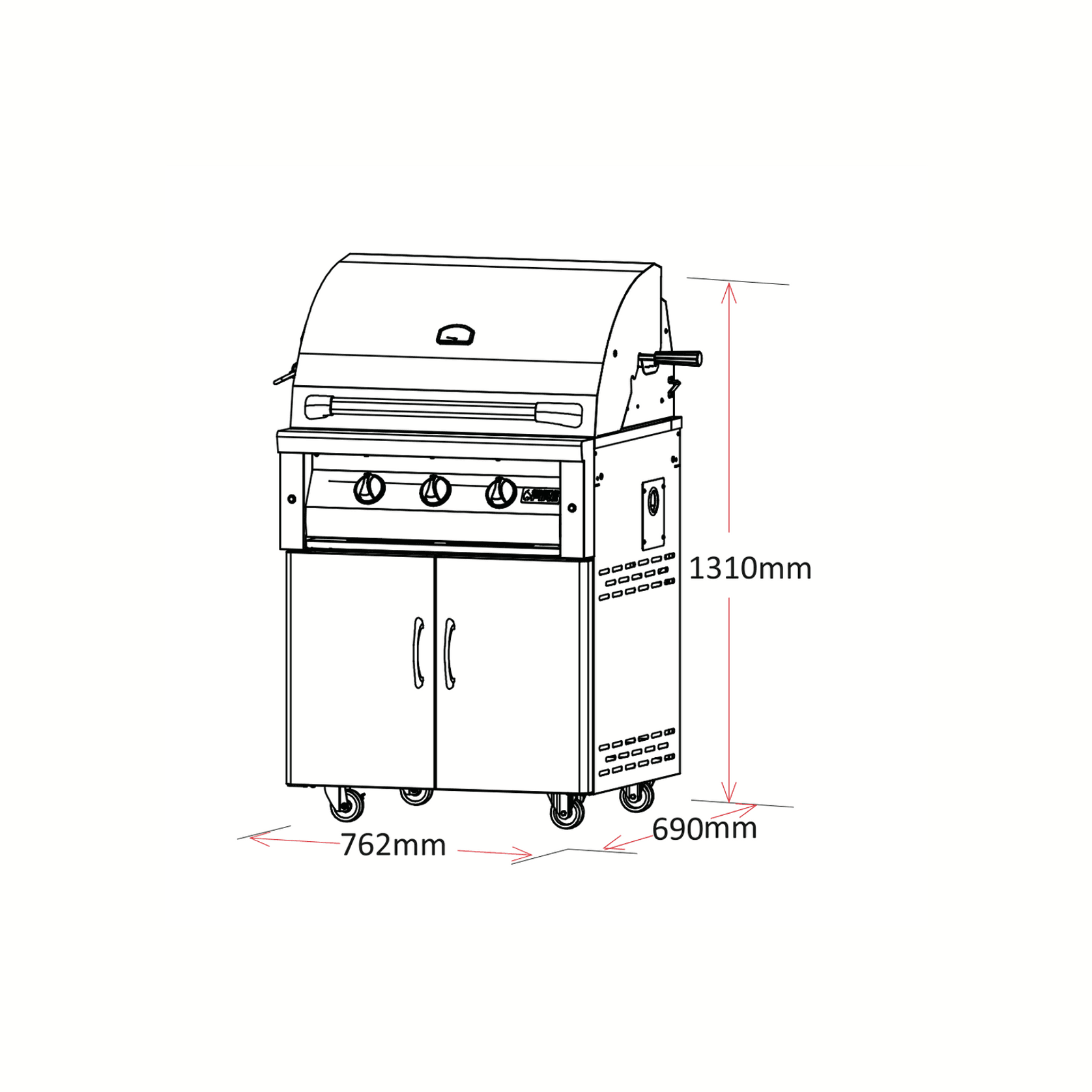 Grandfire Deluxe Series 30" BBQ gallery detail image