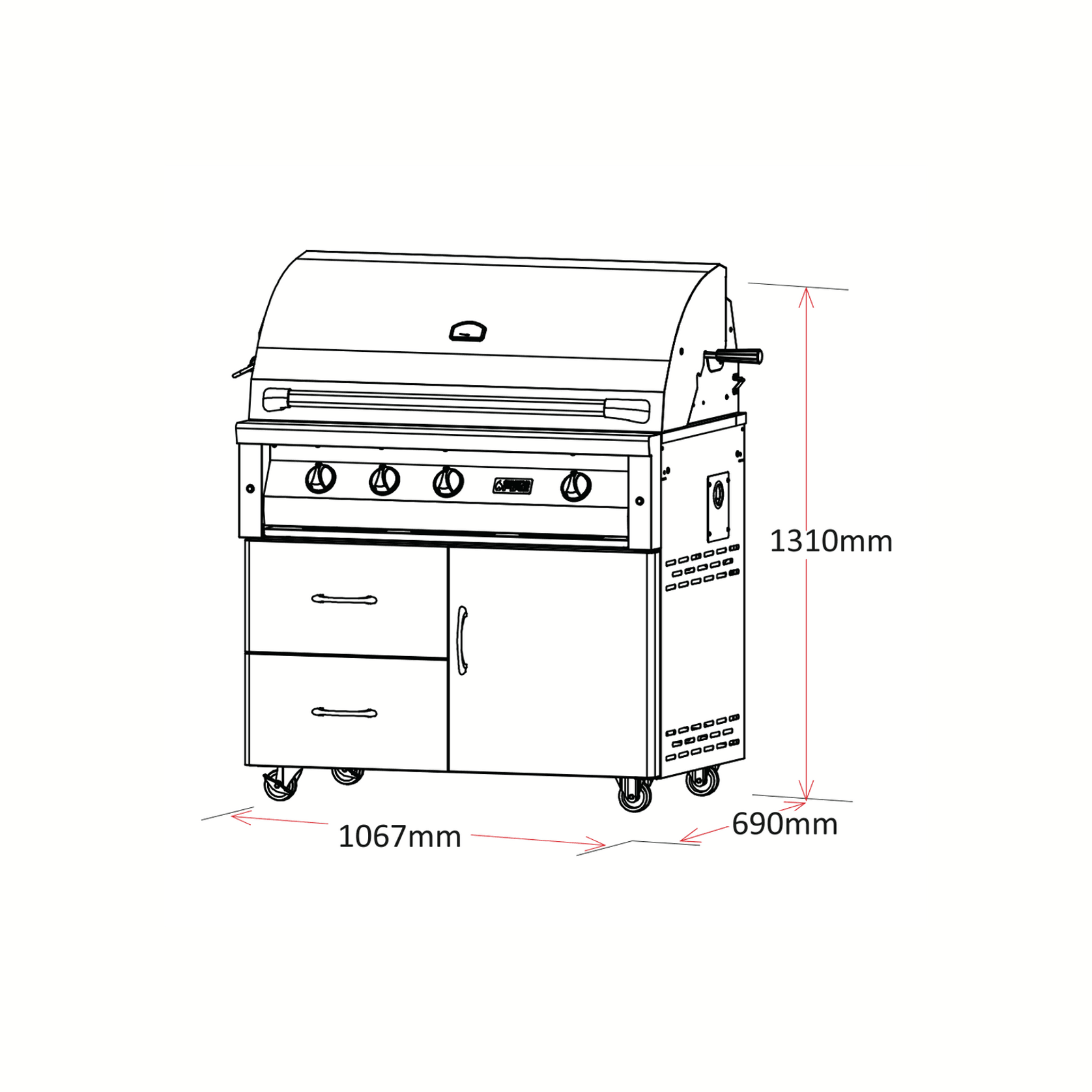 Grandfire Deluxe Series 42" BBQ gallery detail image