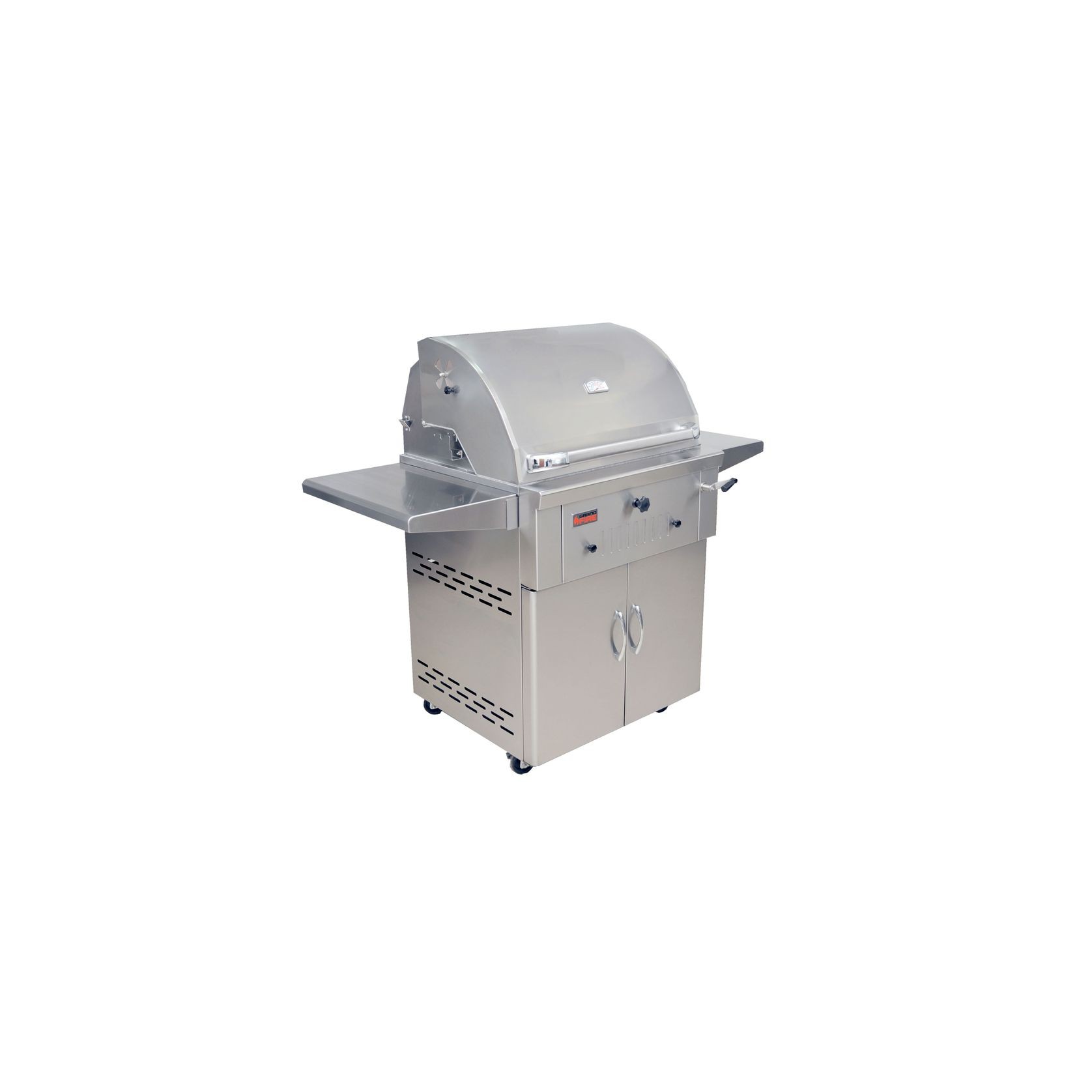 Grandfire Deluxe 30” SS Charcoal BBQ on SS Cart gallery detail image