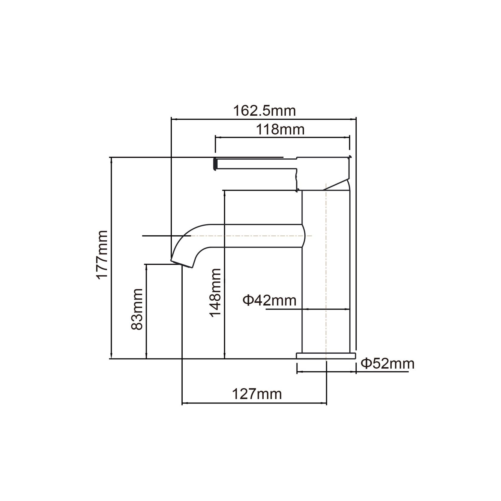 Lucid Pin Basin Mixer Brushed Copper gallery detail image