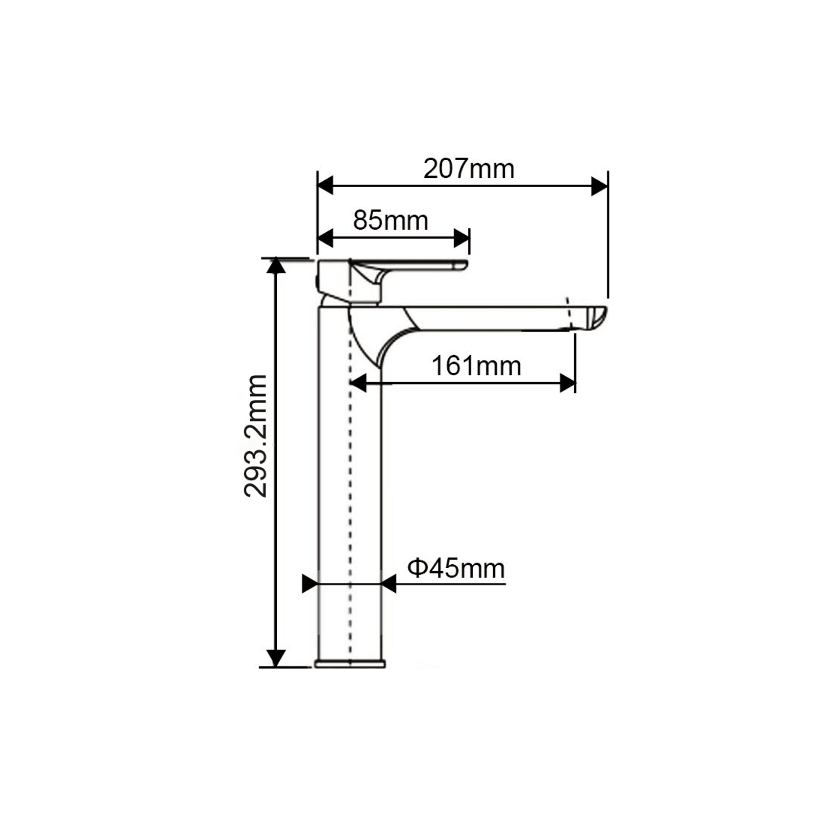 Vog Tall Basin Mixer Light Brushed Brass gallery detail image
