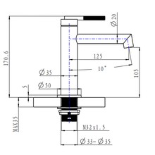 CADDENCE Brushed Gun Metal Grey Basin Mixer BUGM0240.BM gallery detail image