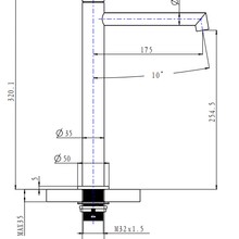 CADDENCE Gun Metal Grey Tall Basin Mixer BUGM0241.BM gallery detail image
