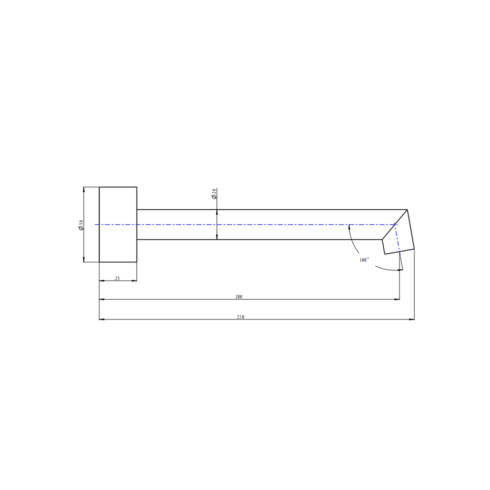 Caddence Wall Spout Gun Metal Grey gallery detail image
