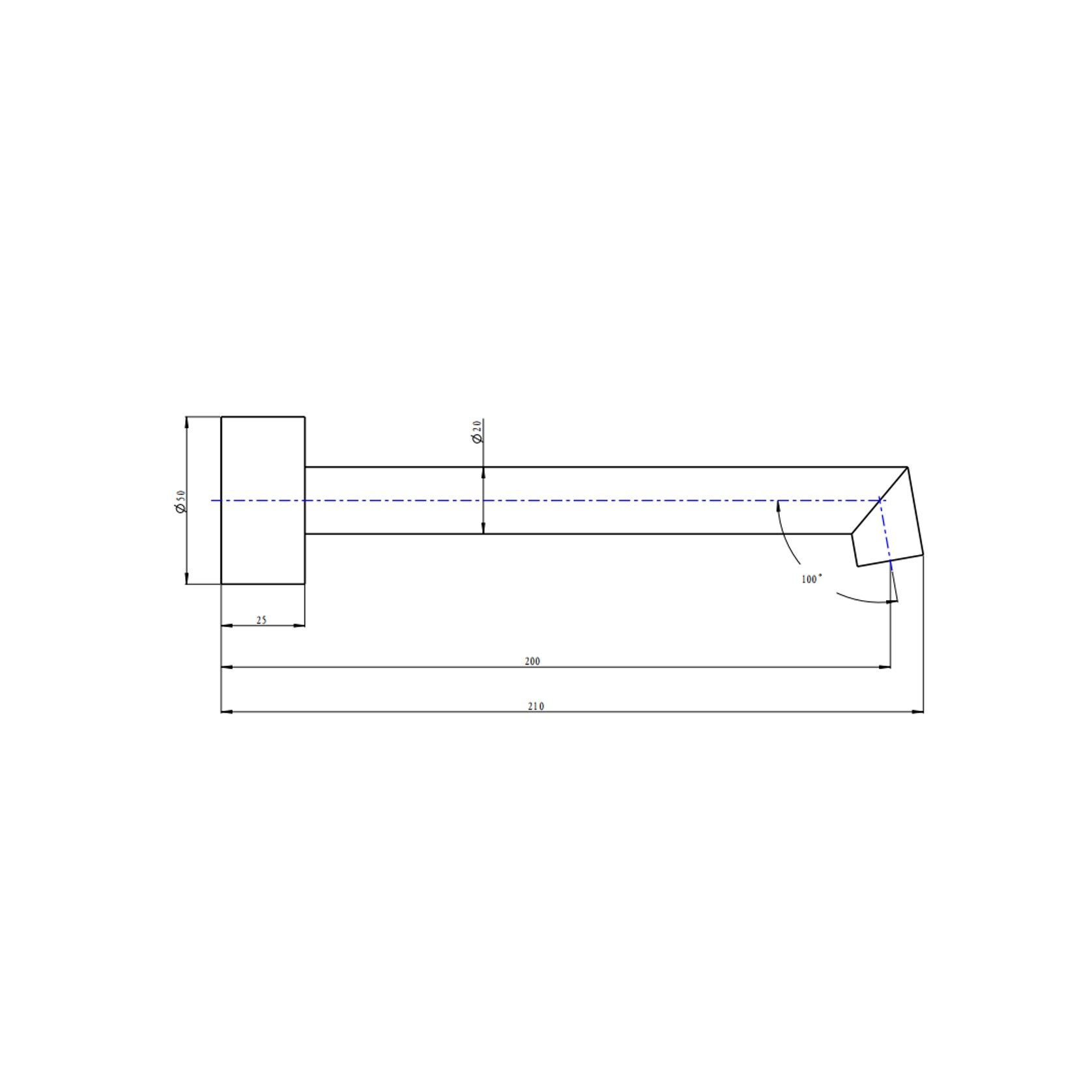 CADDENCE Brushed Nickel Wall Spout BU0246.BS gallery detail image