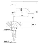 Loft Standard Basin Mixer Gun Metal gallery detail image