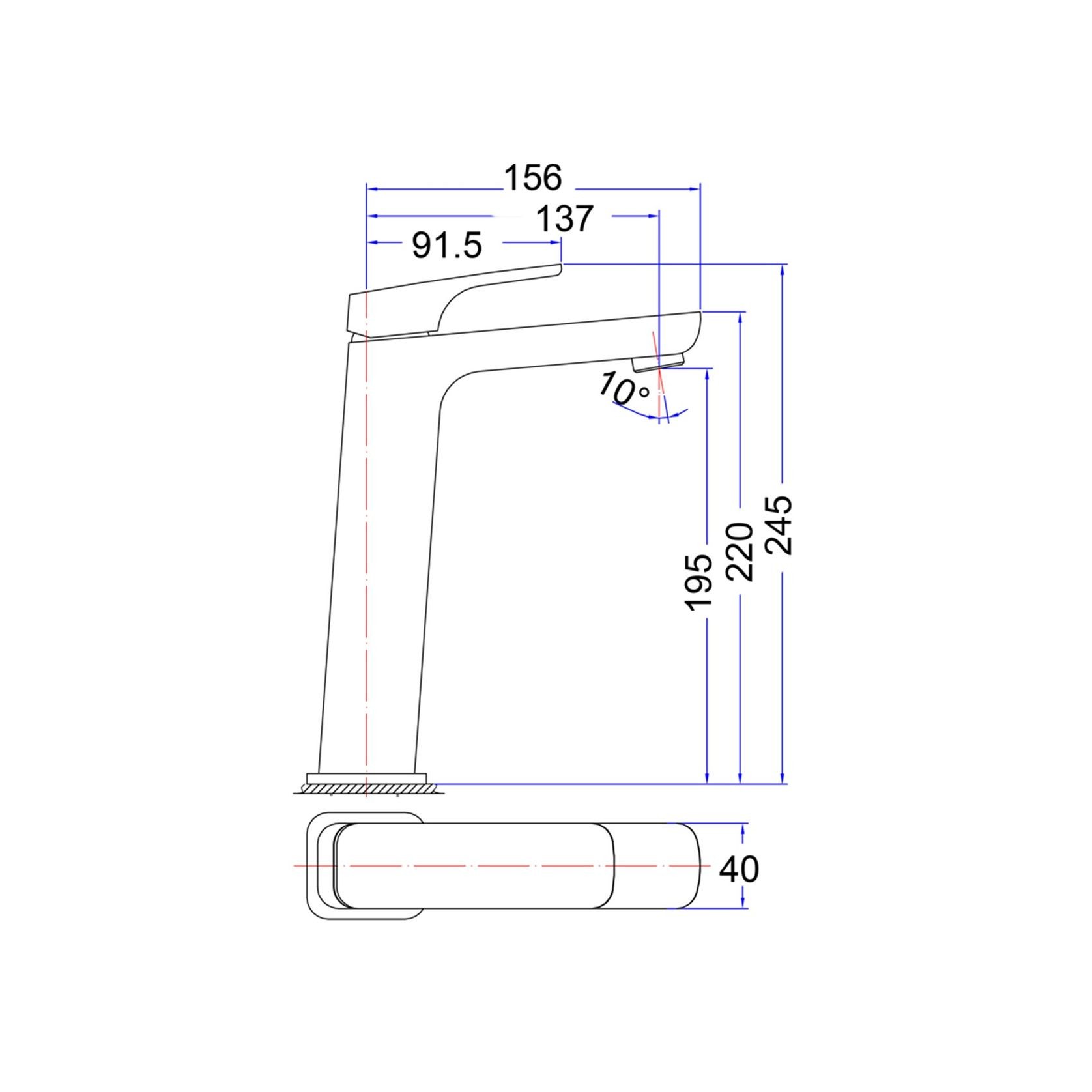 Unika Modena High Rise Basin Mixer C gallery detail image