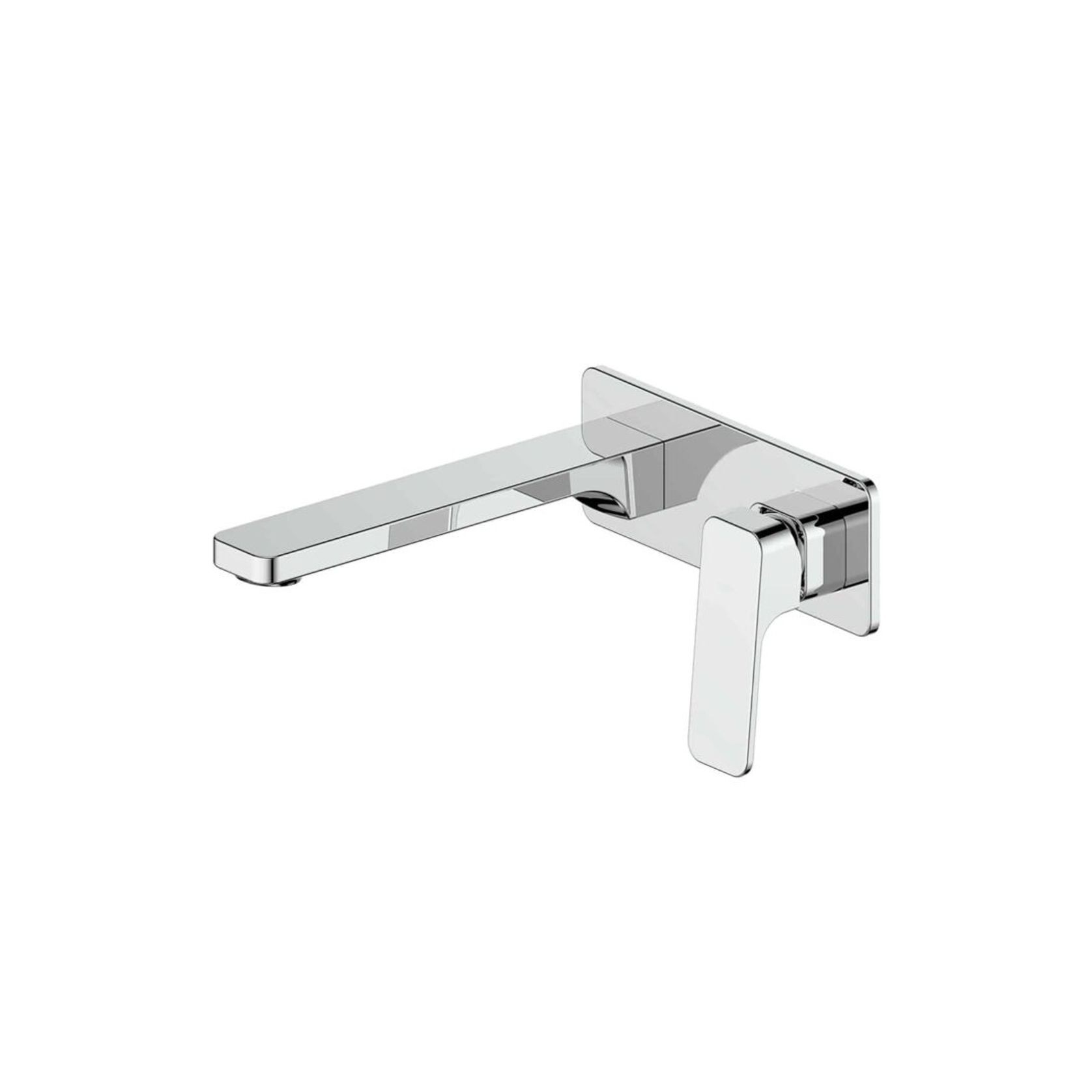 Swept Wall Basin Mixer W/Faceplate gallery detail image