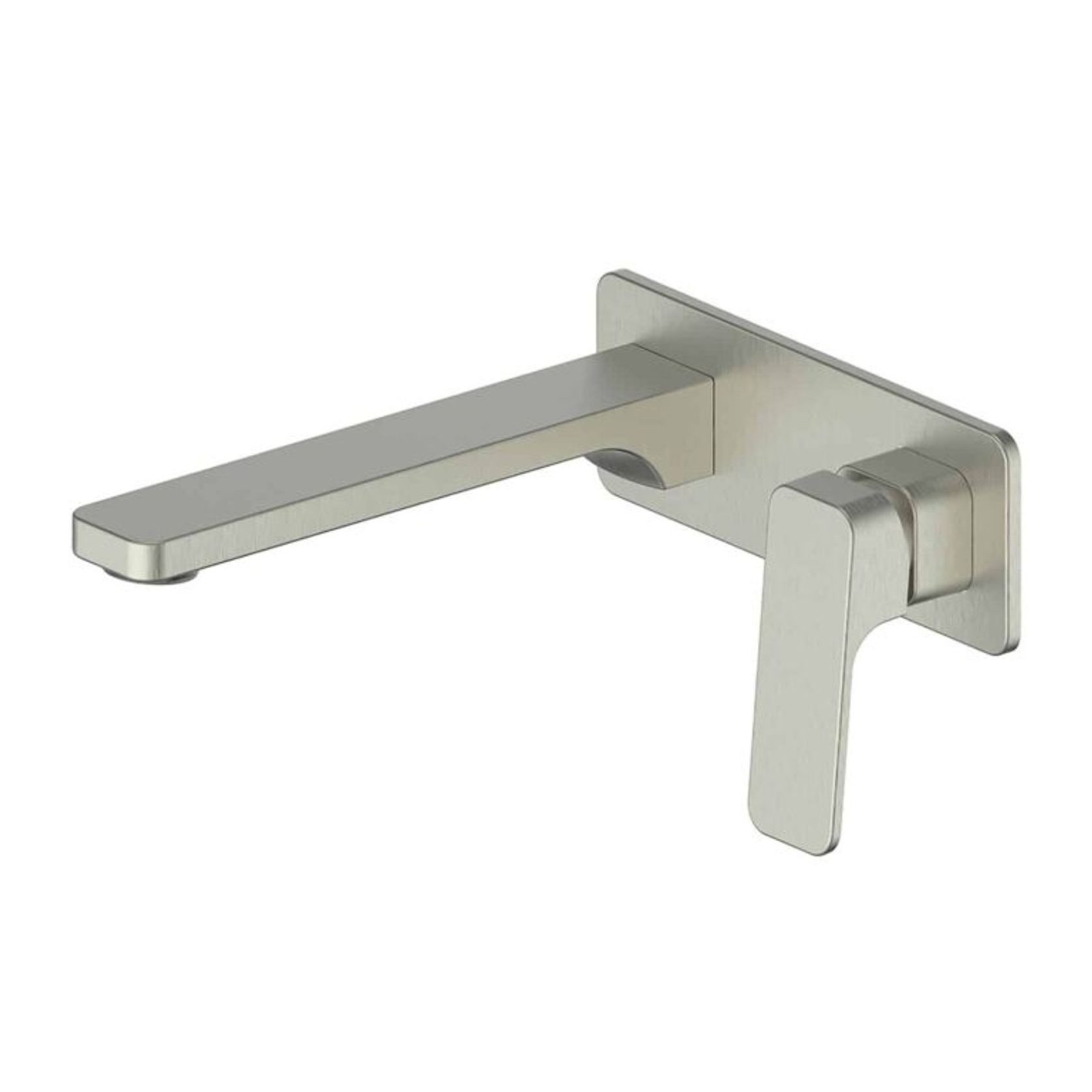 Swept Wall Basin Mixer W/Faceplate gallery detail image