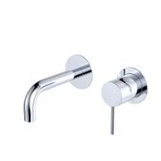 Kaya 130mm Basin/Bath Wall Mixer Set, Round Plate gallery detail image