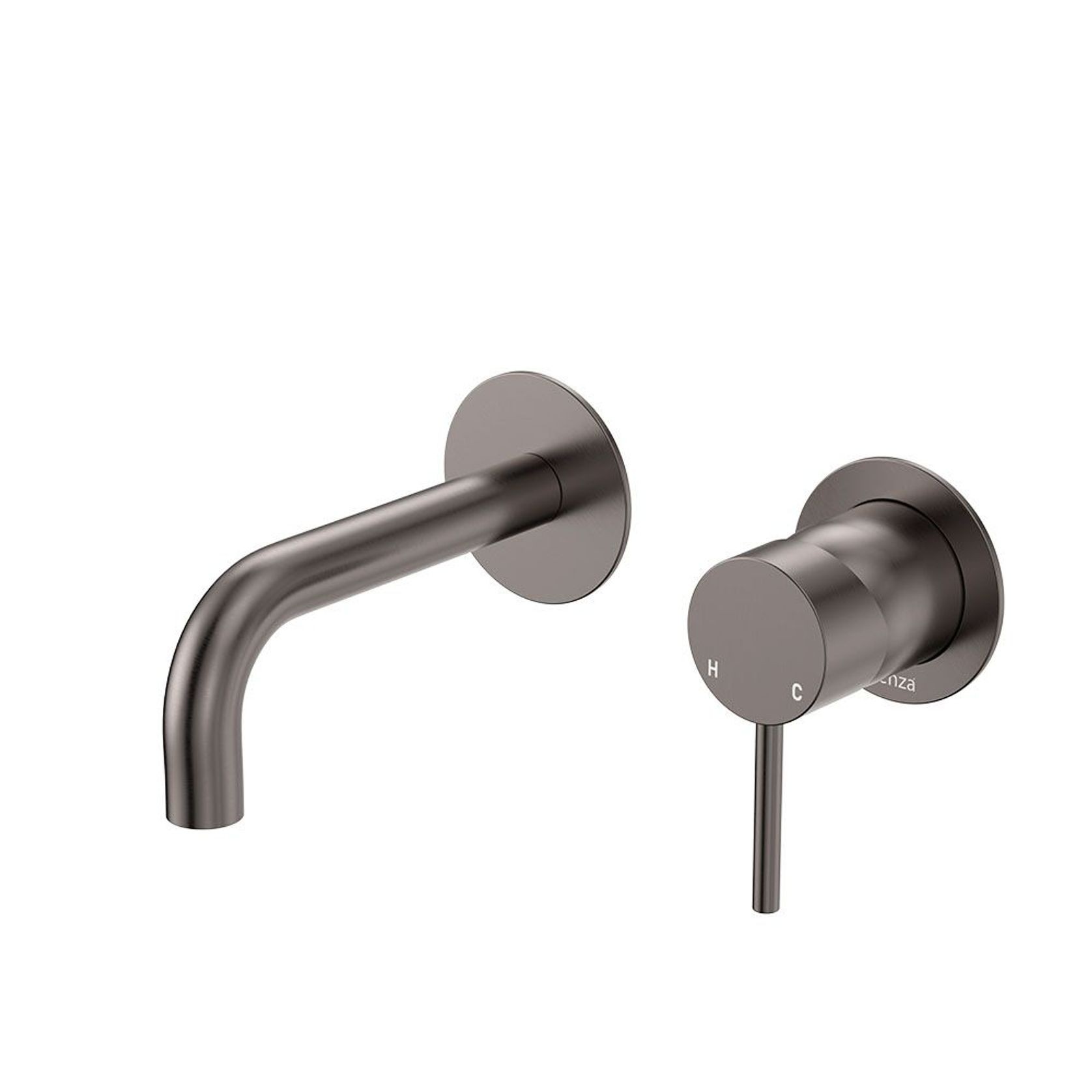 Kaya 130mm Basin/Bath Wall Mixer Set, Round Plate gallery detail image