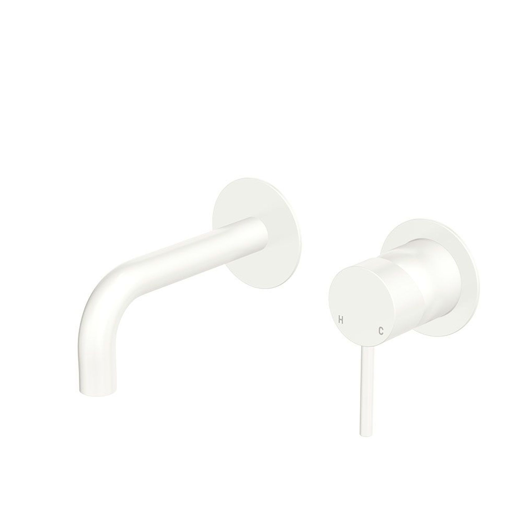 Kaya 130mm Basin/Bath Wall Mixer Set, Round Plate gallery detail image