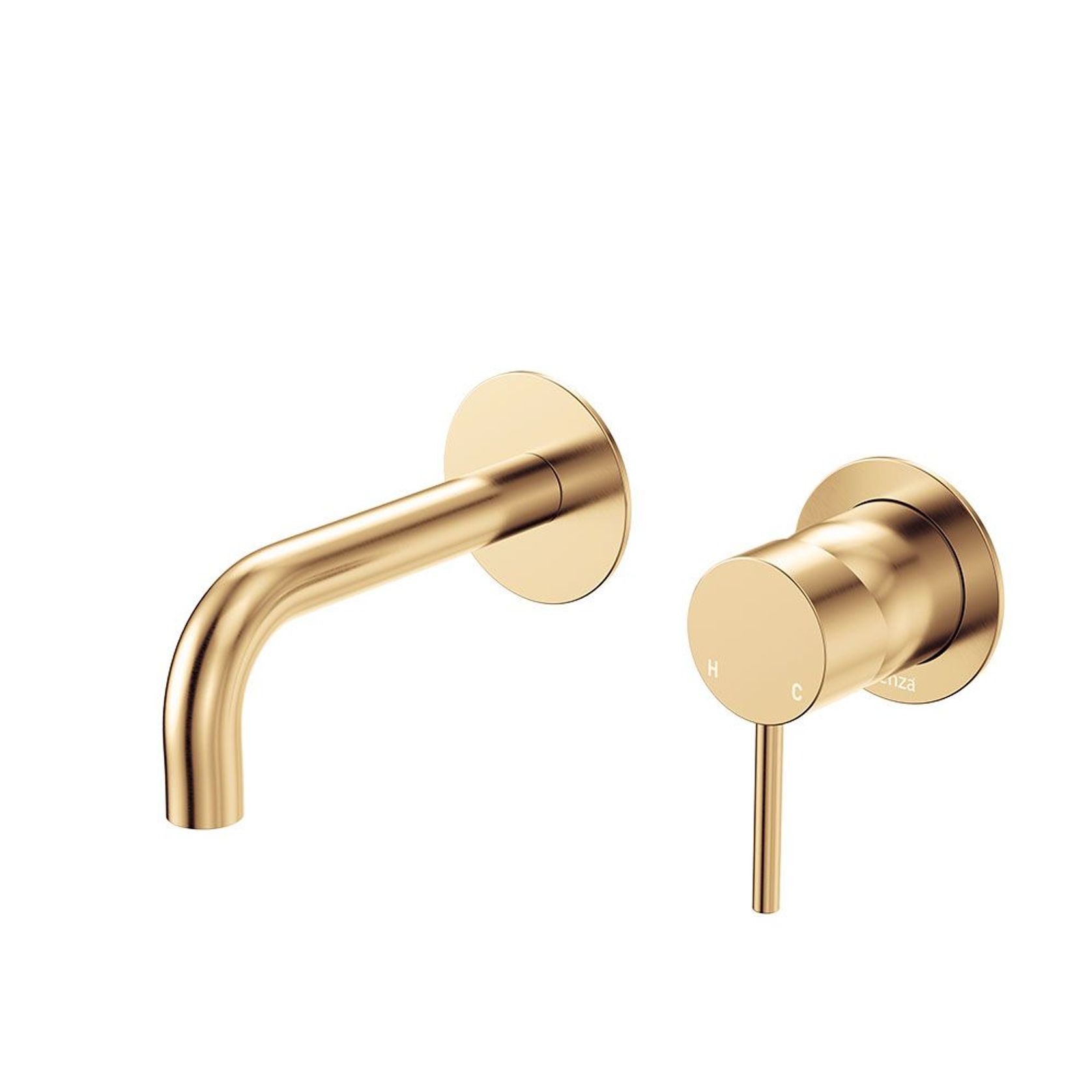 Kaya 130mm Basin/Bath Wall Mixer Set, Round Plate gallery detail image