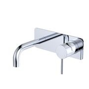 Kaya 130mm Basin/Bath Wall Mixer Set, Rectangular Plate gallery detail image