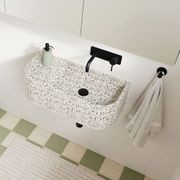 Kaya 130mm Basin/Bath Wall Mixer Set, Rectangular Plate gallery detail image