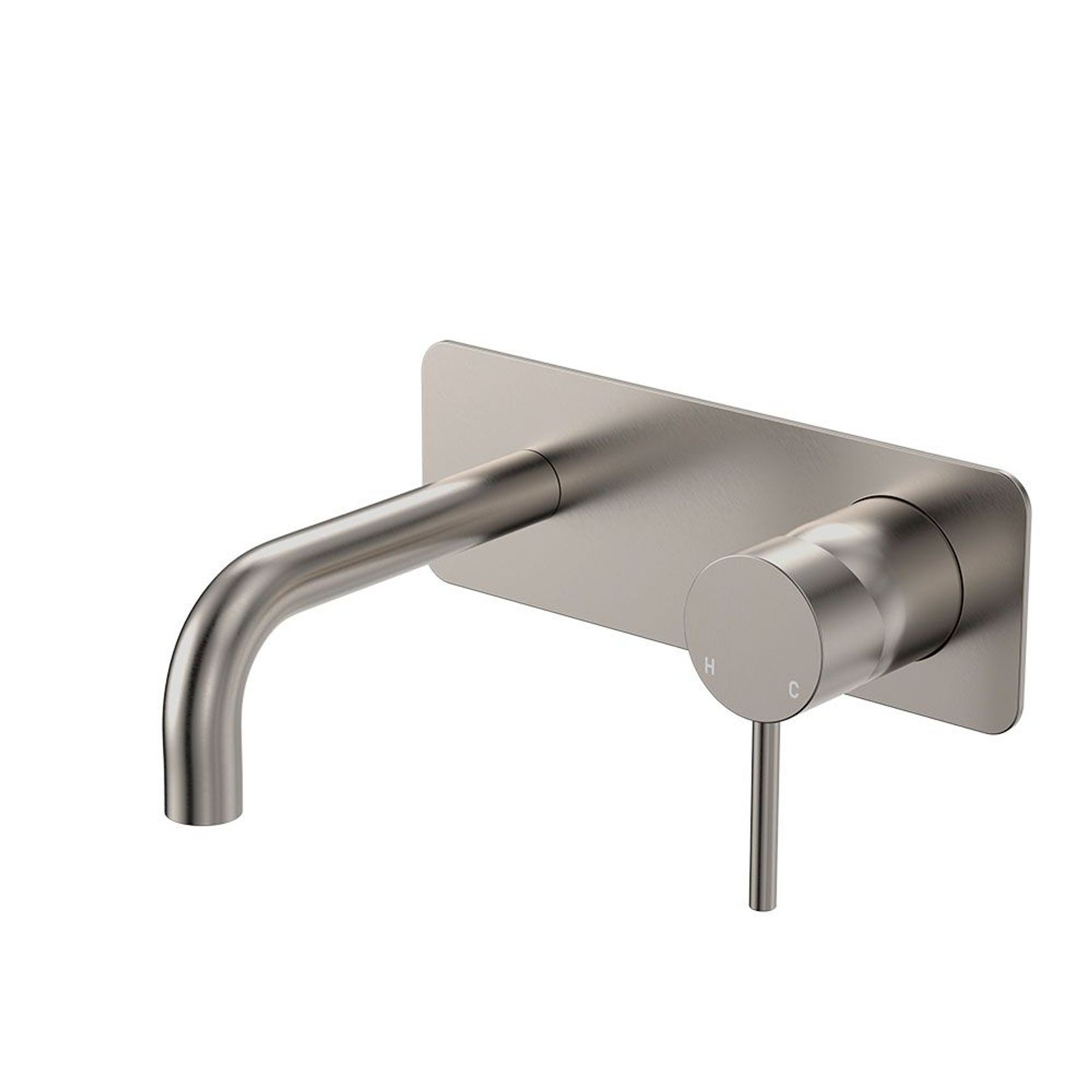 Kaya 130mm Basin/Bath Wall Mixer Set, Rectangular Plate gallery detail image