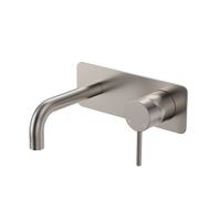 Kaya 130mm Basin/Bath Wall Mixer Set, Rectangular Plate gallery detail image
