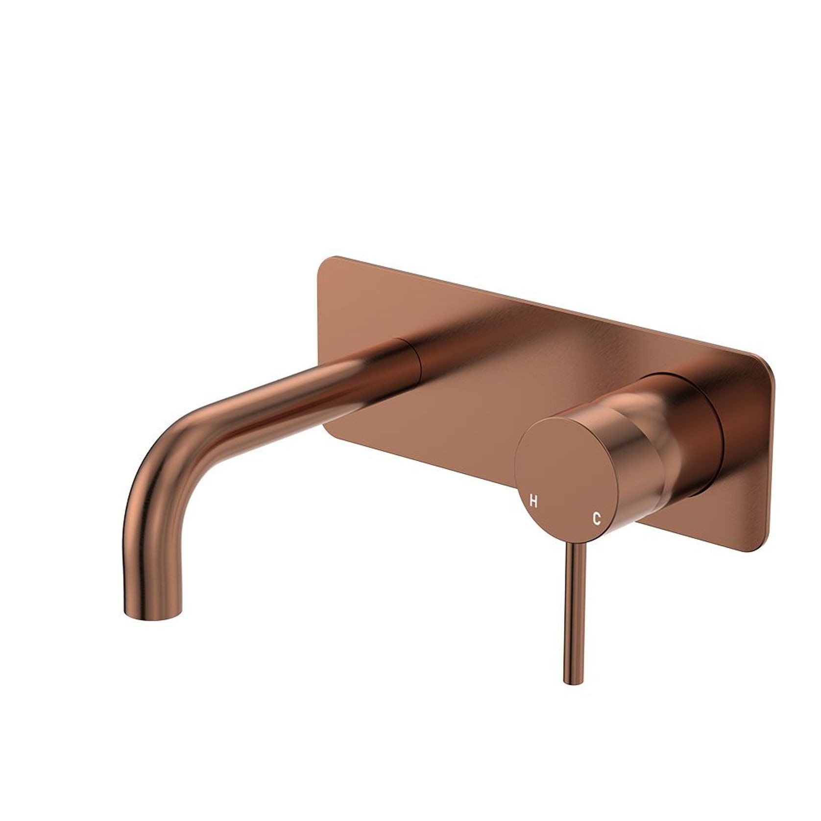 Kaya 130mm Basin/Bath Wall Mixer Set, Rectangular Plate gallery detail image